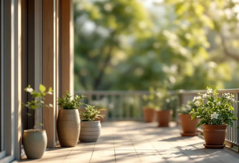 Un vent de fraîcheur pour votre balcon : l’art d’intégrer un carillon discret et raffiné