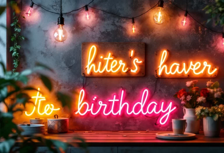 Top 10 des néons pour une fête d’anniversaire réussie