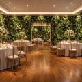 découvrez comment sublimer une salle de mariage avec un parquet en chêne massif, des murs végétaux luxuriants et un éclairage led moderne pour une ambiance élégante et chaleureuse.